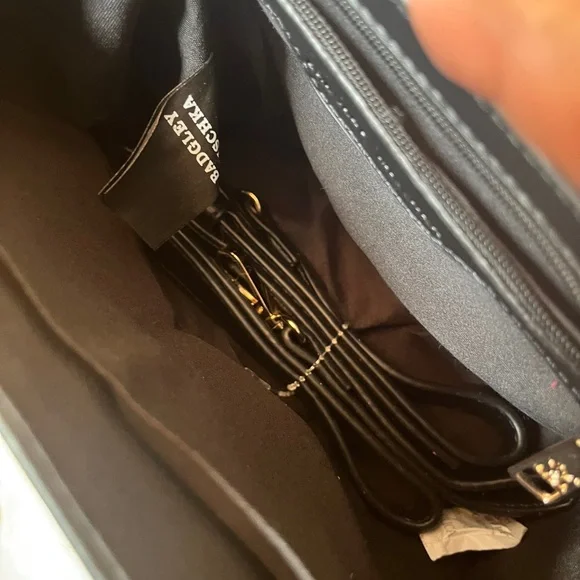 Badgley Mischka Kelly Studded/Big Chain Crossbody in Black Vegan Leather (NWT) - Picture 10 of 11